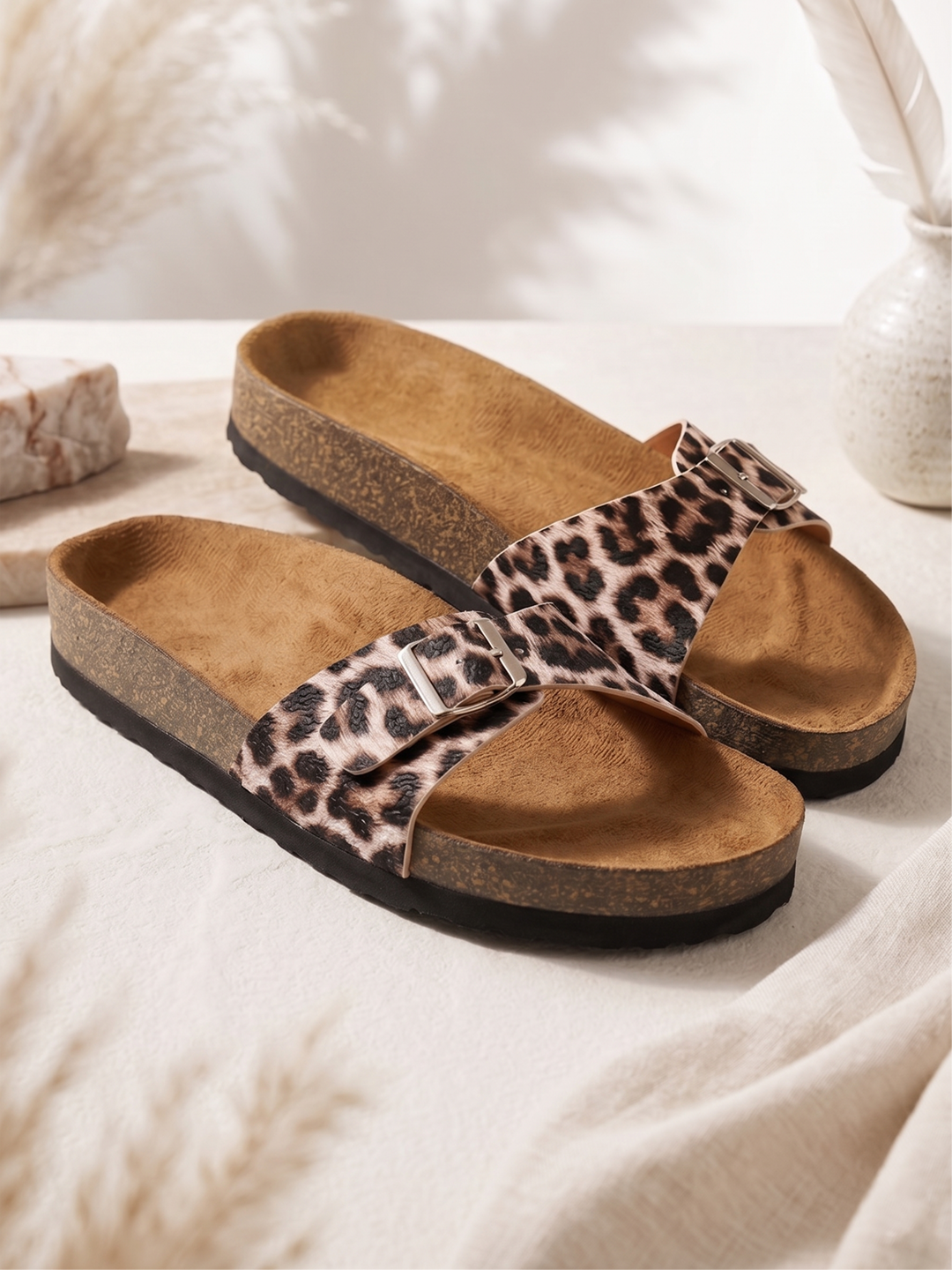 LYDC Leopard Print Sandals for Women - Camden