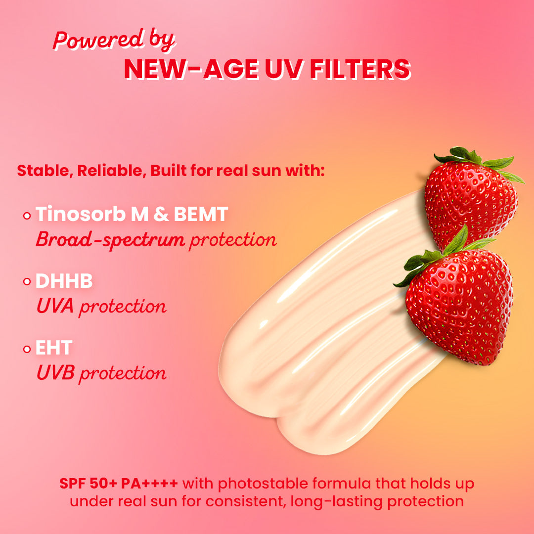 Dot & Key Strawberry Dew Tinted Sunscreen, In-Vivo Tested SPF 50+ PA++++ - Warm Ivory  - 02 Light Medium