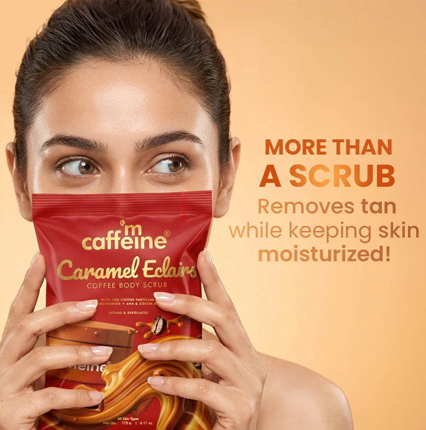 mCaffeine Caramel Eclairs Coffee Body Scrub - 175 g