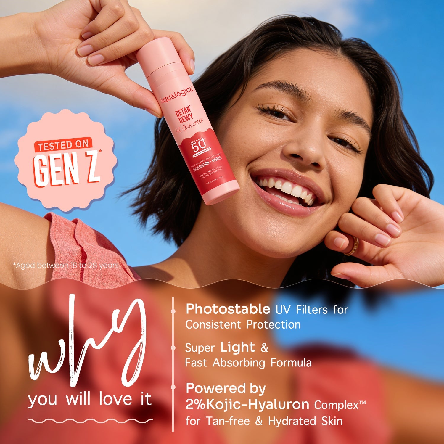 Aqualogica Detan+ Dewy Gel Sunscreen Spf 50+ Pa++++