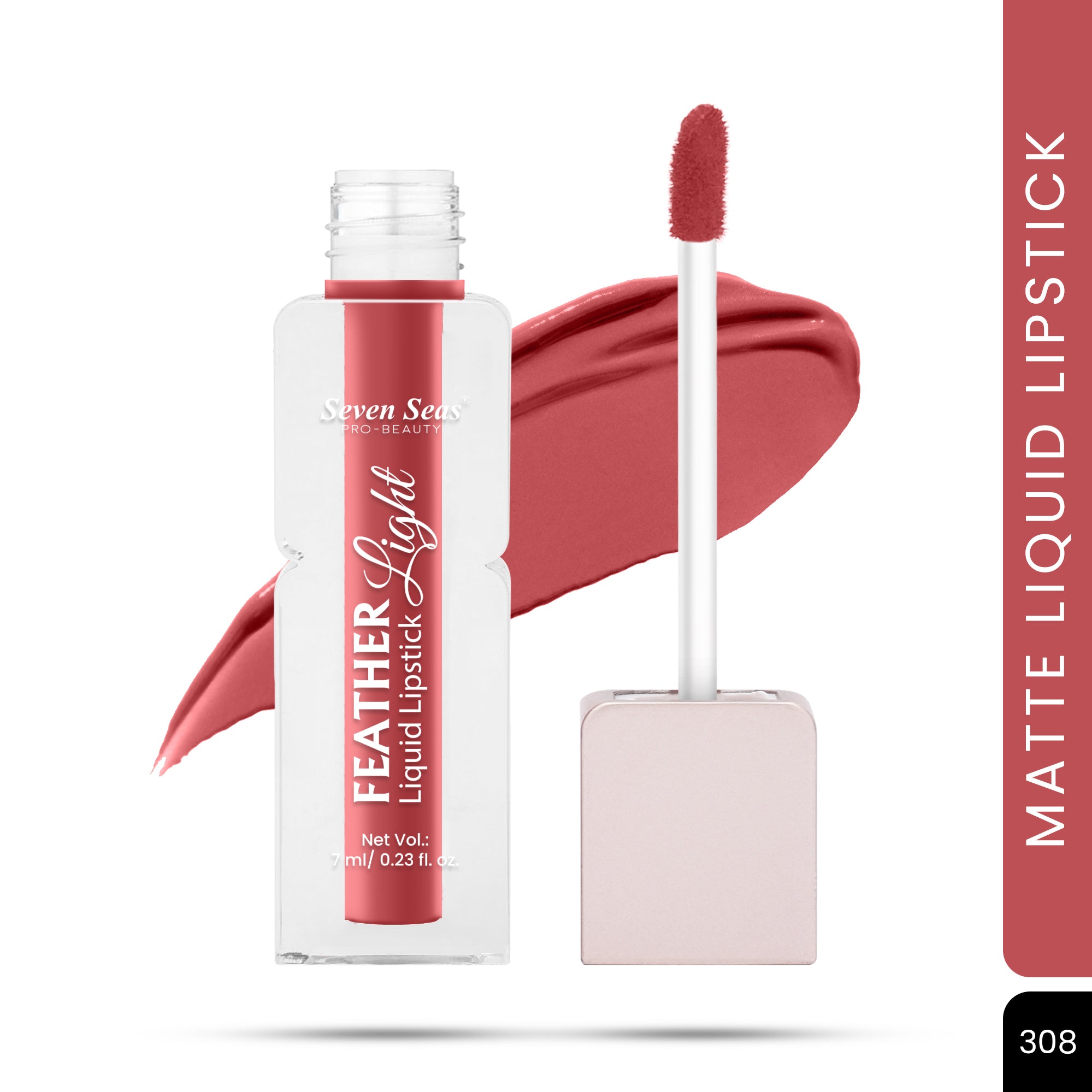 Seven Seas Shade-308 - Feather Light Liquid Lipstick
