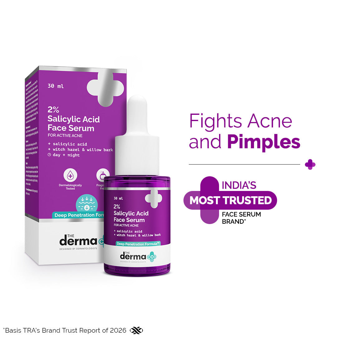 Derma Co 2% Salicylic Acid Face Serum for Active Acne - 30ml