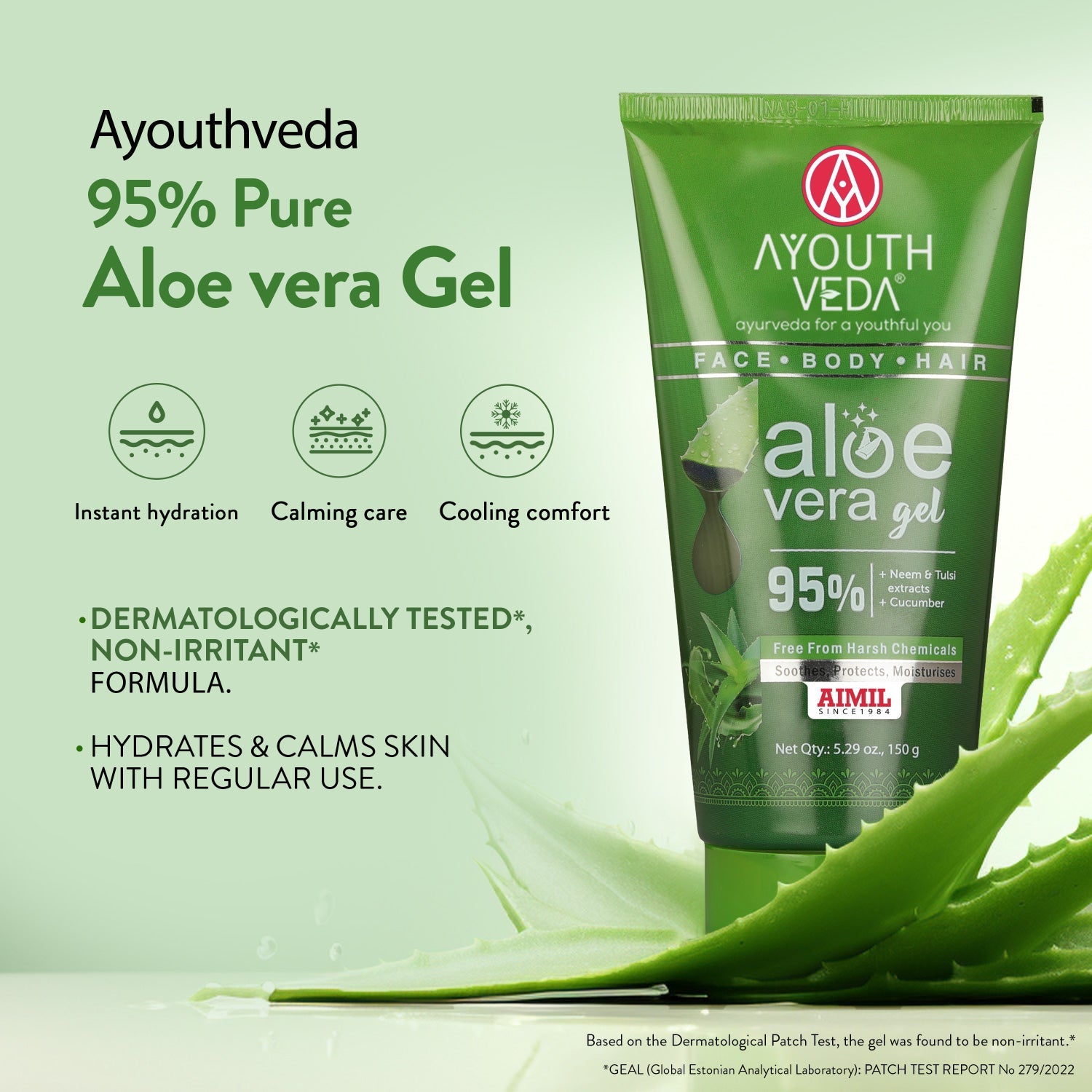 Ayouthveda Aloe Vera Gel - 150g (Set Of 2)