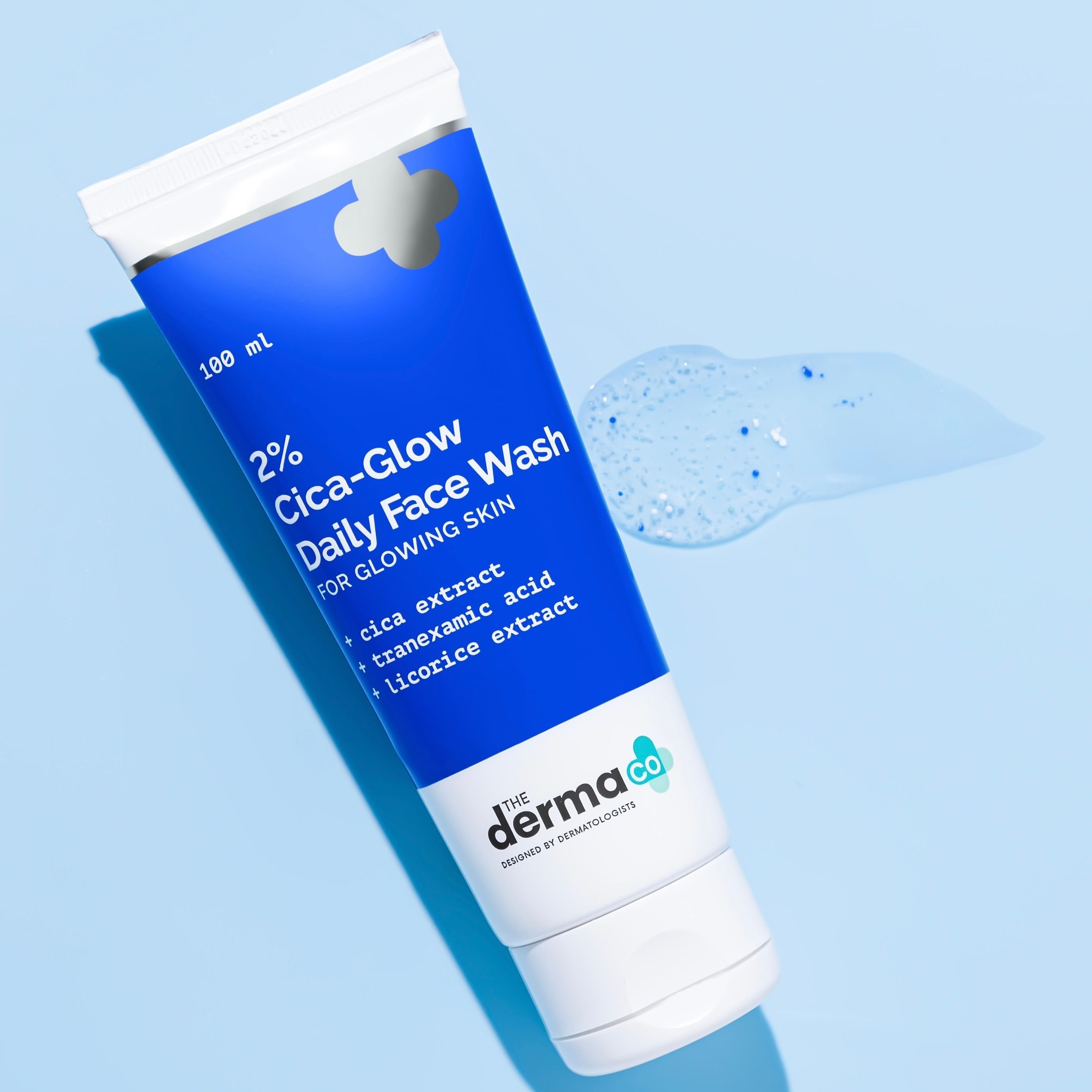 Derma Co 2% Cica-Glow Daily Face Wash with Tranexamic Acid & Licorice Extract - 100ml