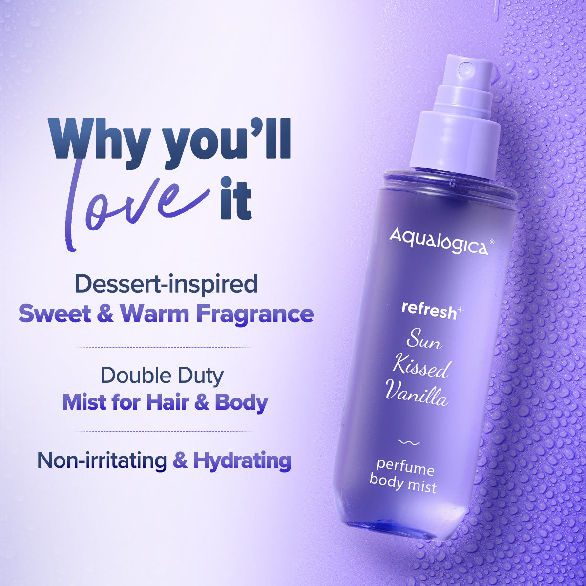 Aqualogica Refresh+ Sun Kissed Vanilla Perfume Body Mist