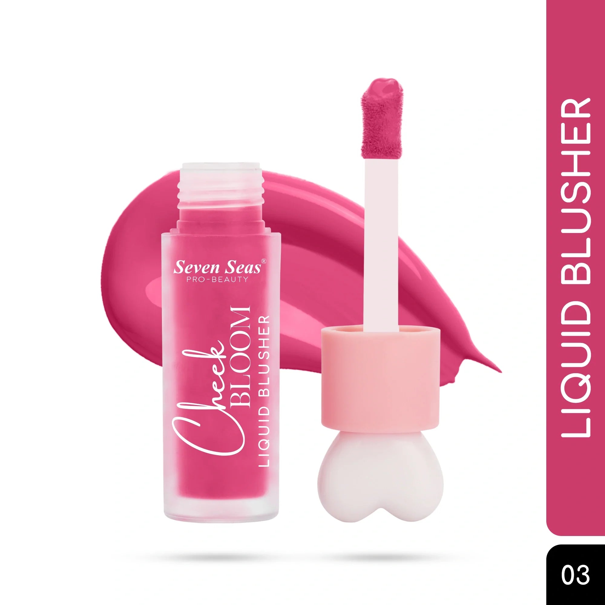 Seven Seas Shade-3 - Cheek Bloom Liquid Blusher for Women