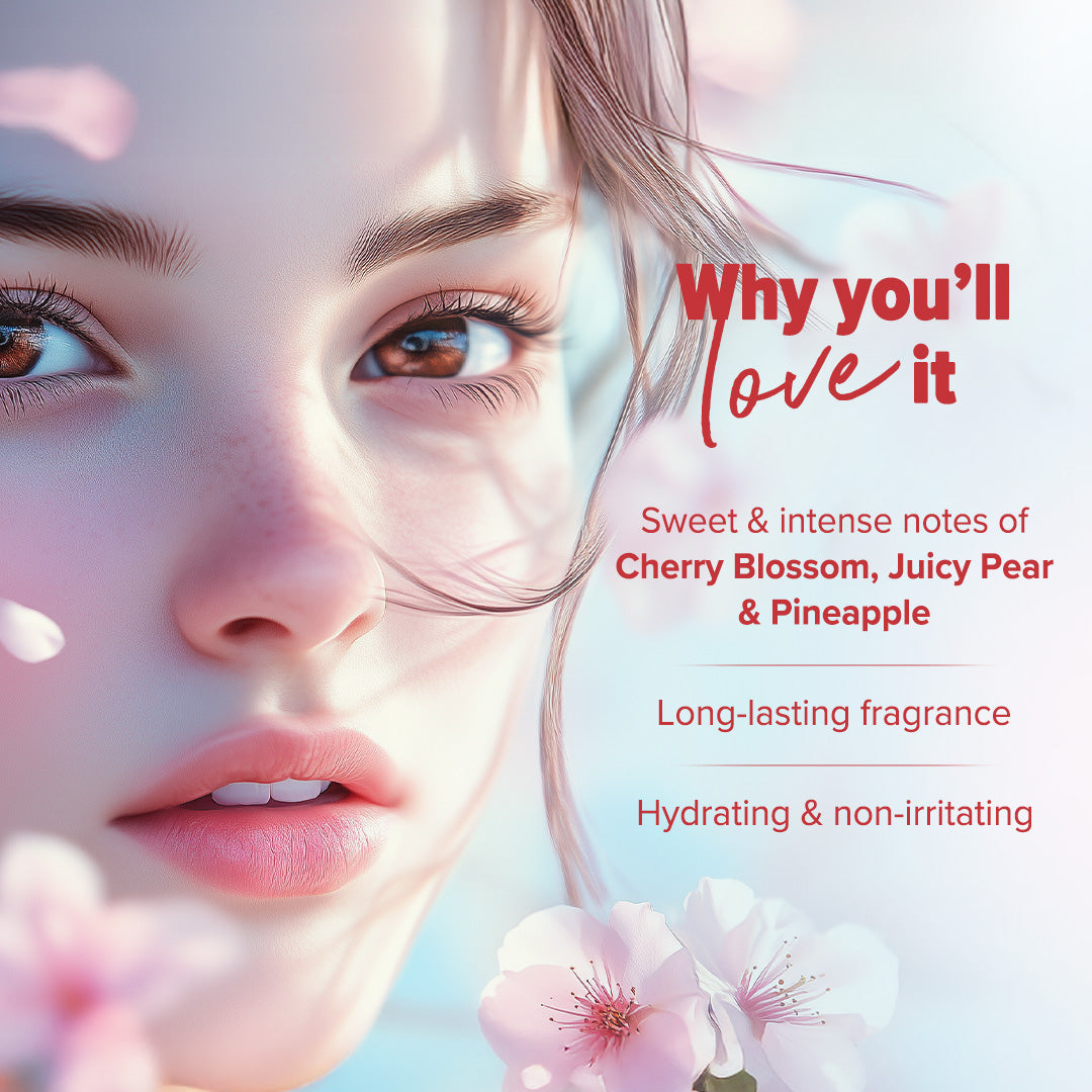 Aqualogica Refresh+ Cherry Blossom Bloom Perfume Body Mist - 150ml