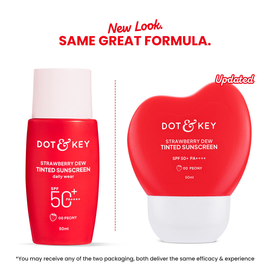Dot & Key Strawberry Dew Tinted Sunscreen, In-Vivo Tested SPF 50+ PA++++