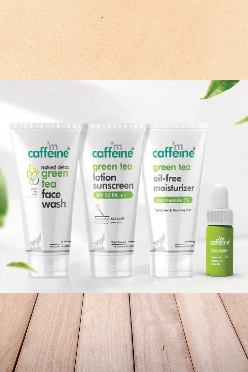 mCaffeine Green Tea & Vitamin C Face Glow Kit