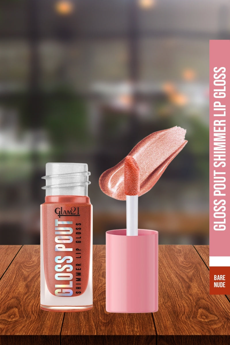 Glam21 Bare Nude - Gloss Pout Shimmer Lip Gloss