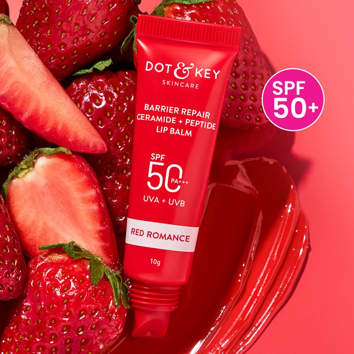 Dot & Key Ceramide & Peptide Lip Balm SPF 50 - Red Romance
