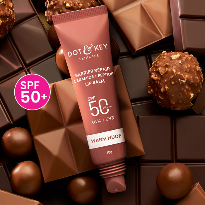 Dot & Key Ceramide + Peptide Lip Balm In-Vivo Tested SPF 50+ PA+++ - Plush Pink