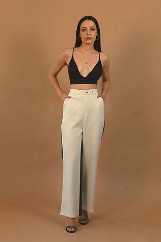 Studio OJS B & W High Waisted Straight Pants