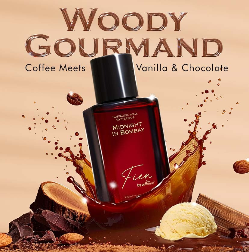mCaffeine Fien Midnight in Bombay Perfume for Men & Women - Woody Gourmand