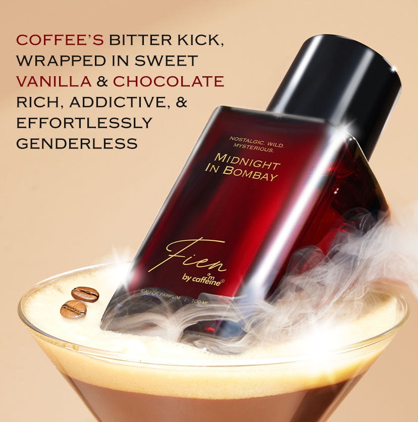 mCaffeine Fien Midnight in Bombay Perfume for Men & Women - Woody Gourmand