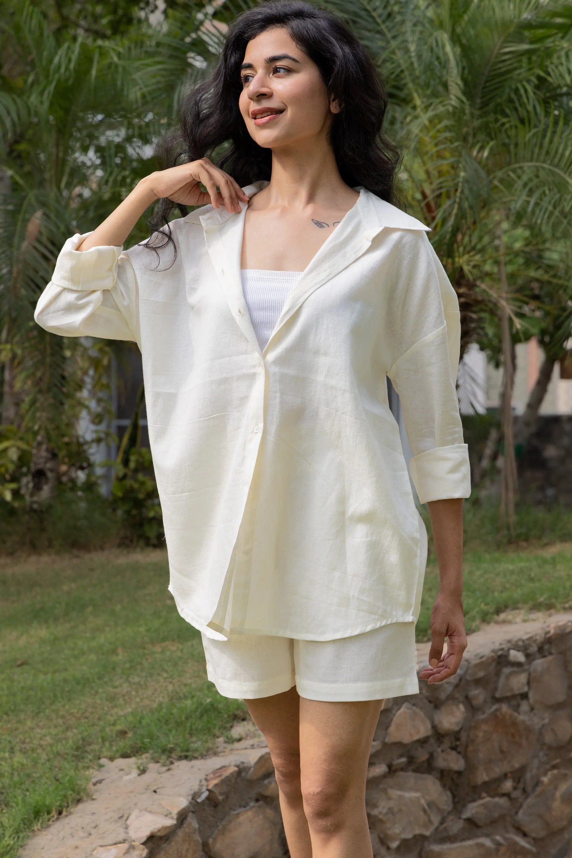 Sugnaa Oversized Cotton Shirt & Shorts
