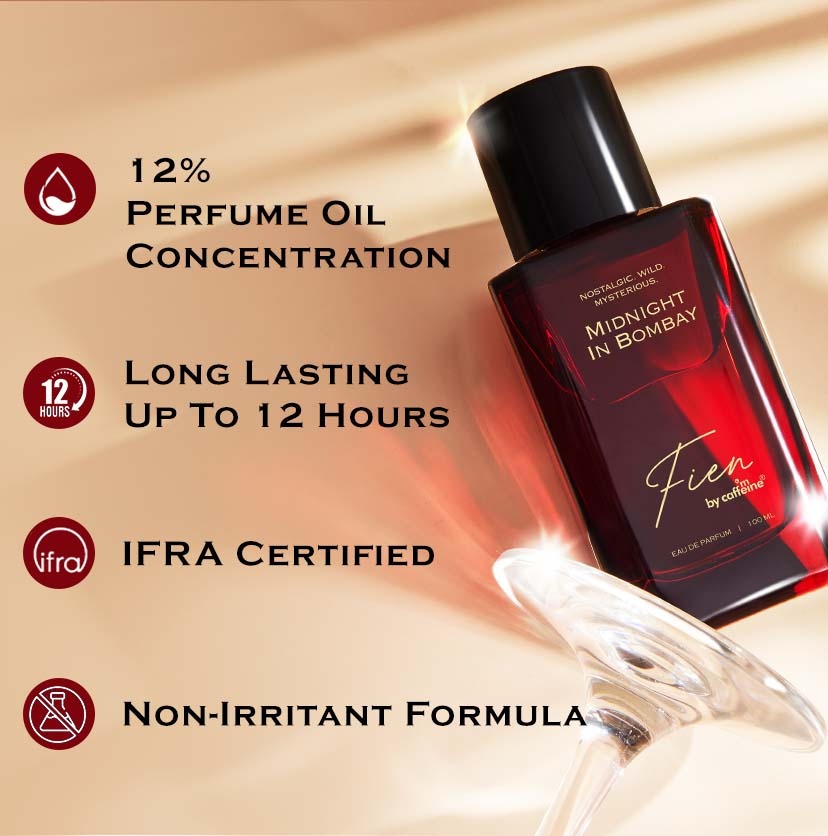 mCaffeine Fien Midnight in Bombay Perfume for Men & Women - Woody Gourmand