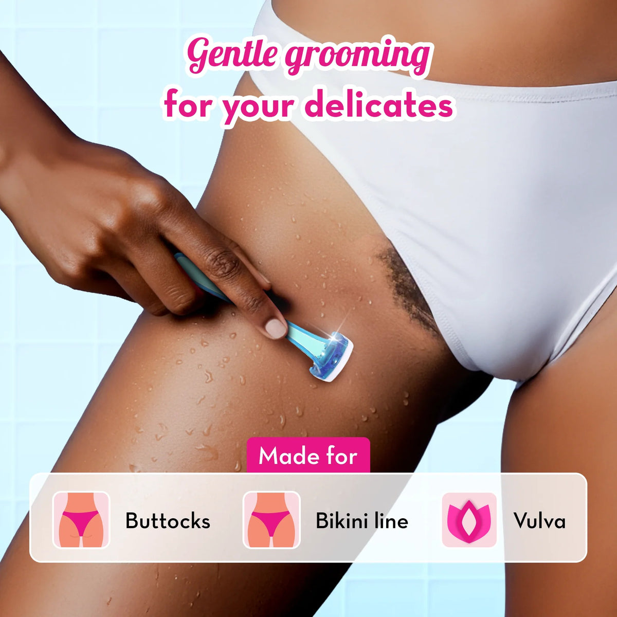 Plush Reusable Bikini Razor for Women (2 Pcs)
