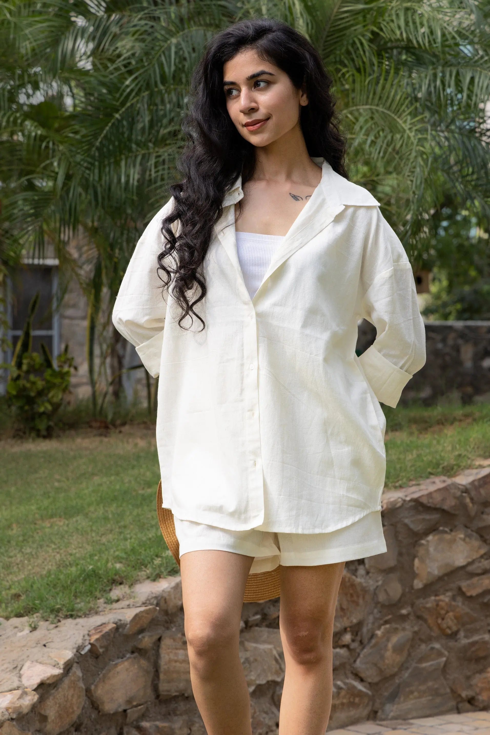 Sugnaa Oversized Cotton Shirt & Shorts