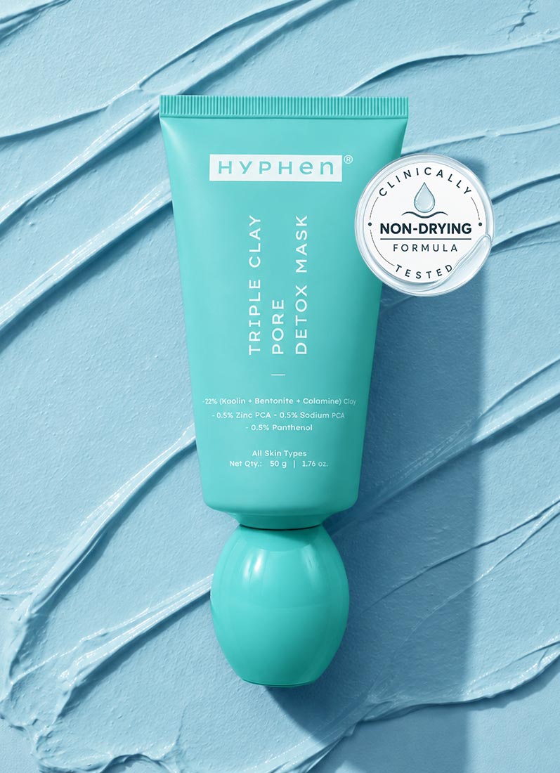 Hyphen Triple clay pore detox & brightening face mask - 50 gm