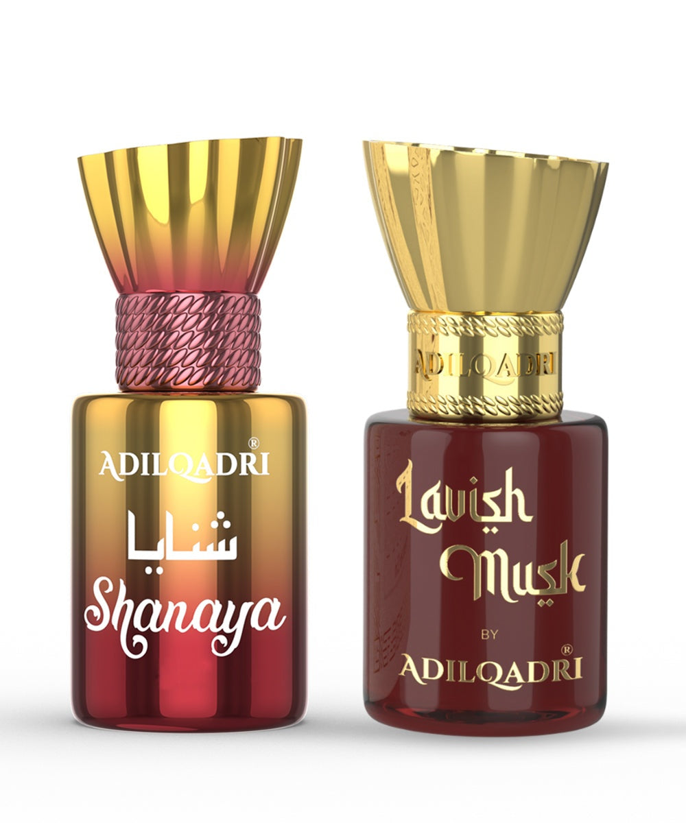 AdilQadri 2 Pcs Attar Set Shanaya And Lavish Musk 5.5 ML Each