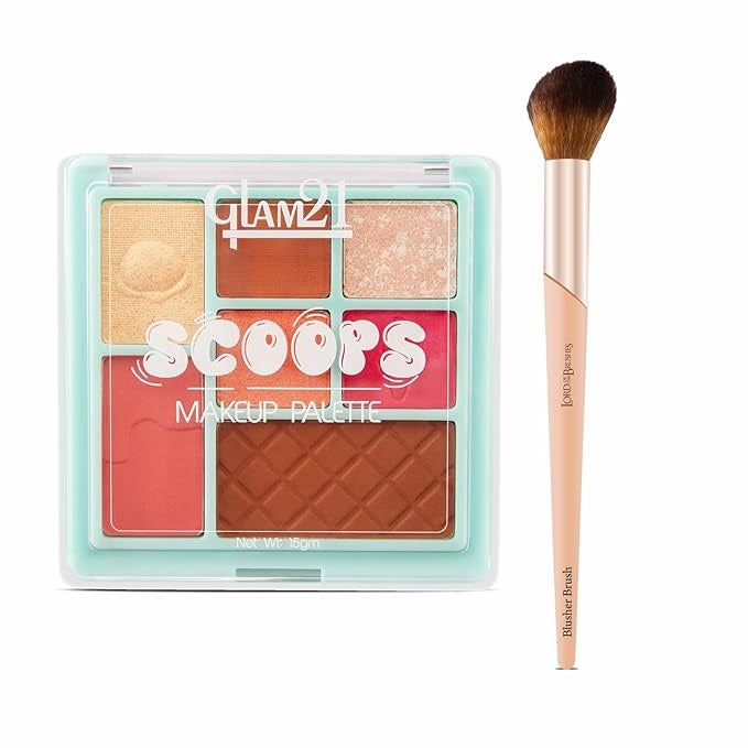 Glam21 Scoops Palette (Cotton Candy) + Blusher Brush