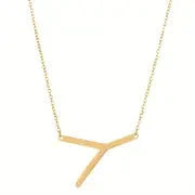 Salty Chic Alphabet Golden Necklace