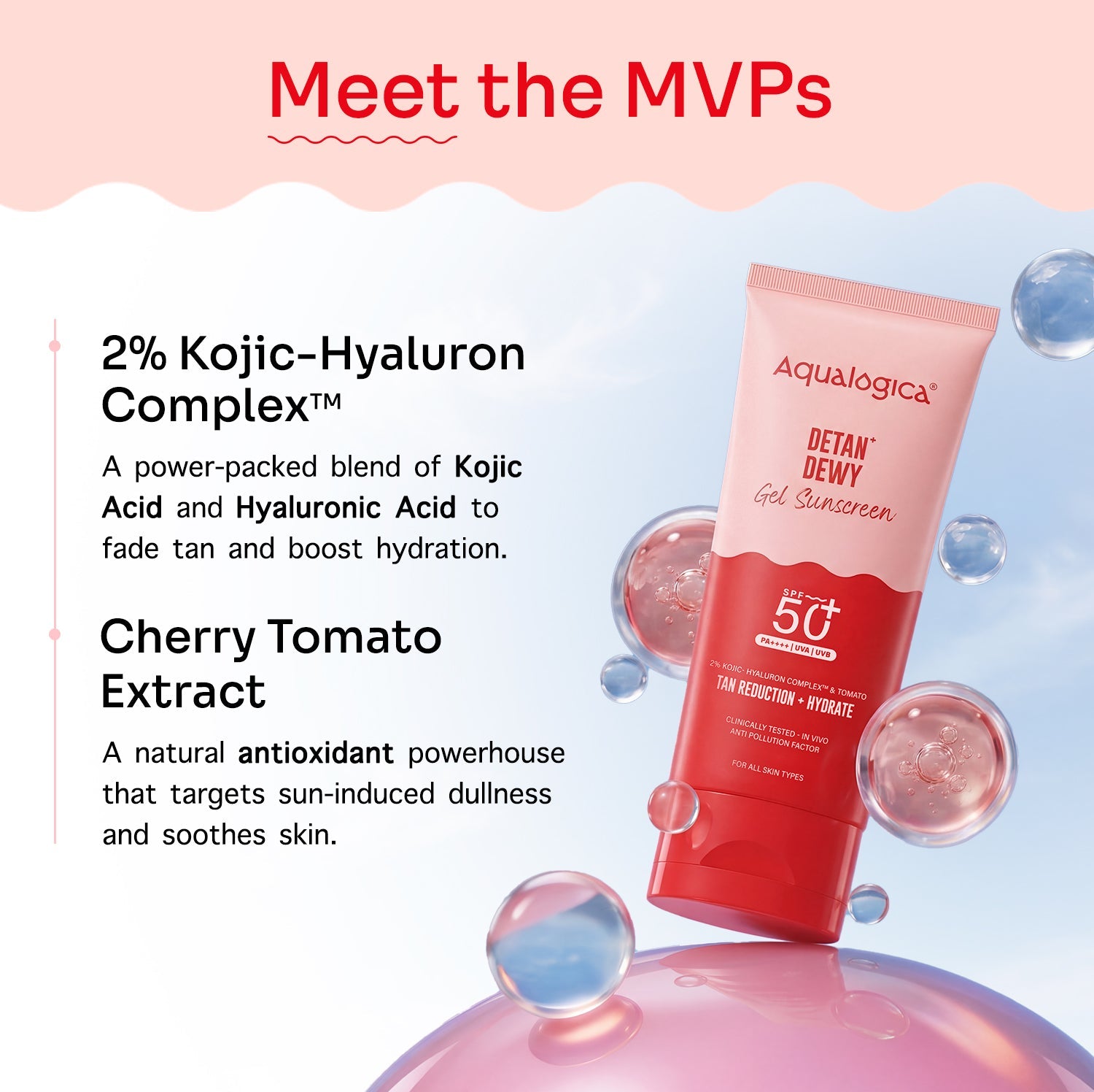 Aqualogica Detan+ Dewy Gel Sunscreen Spf 50+ Pa++++