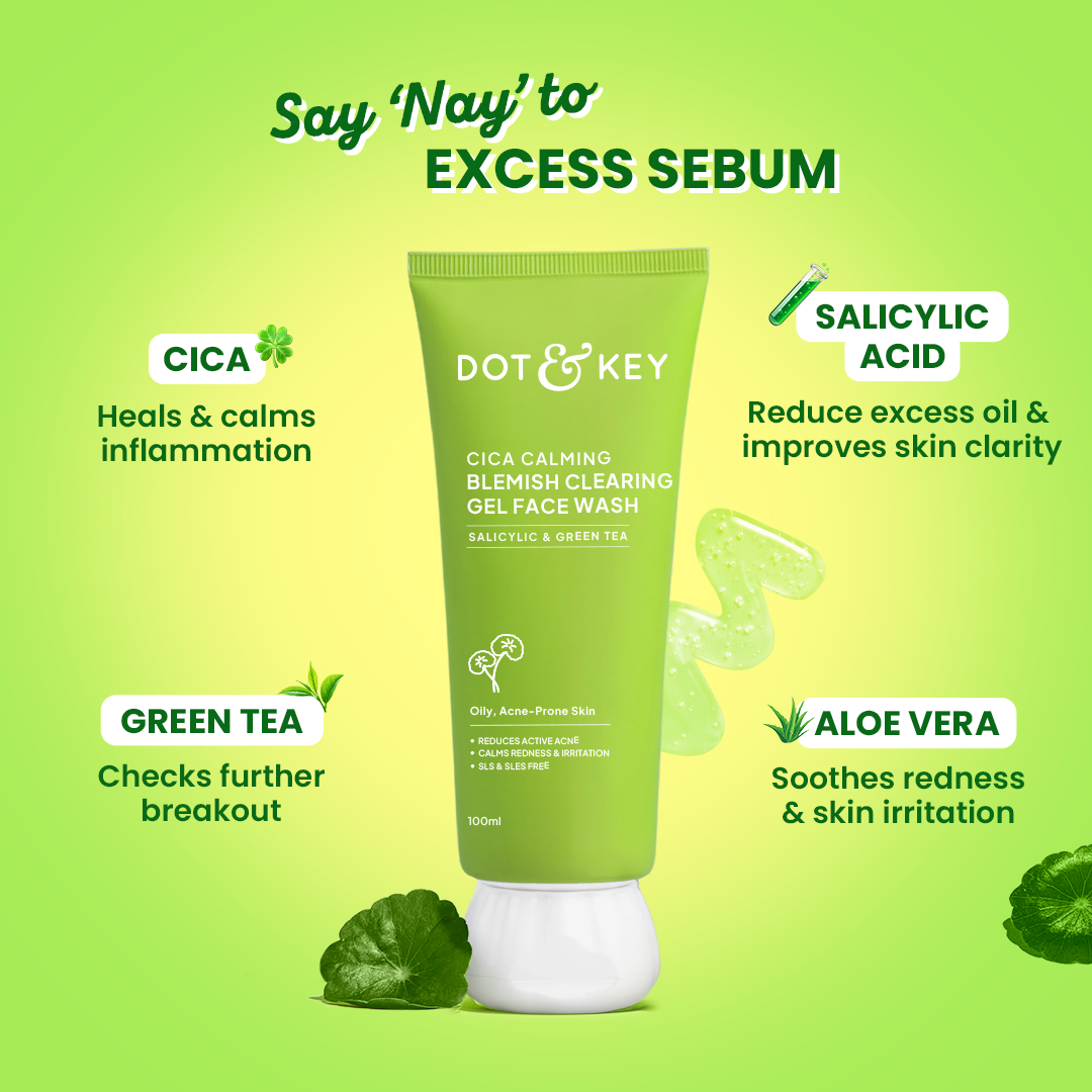 Dot & Key Cica + Salicylic Gel Face Wash 100g - Pack of 2 - 200ml