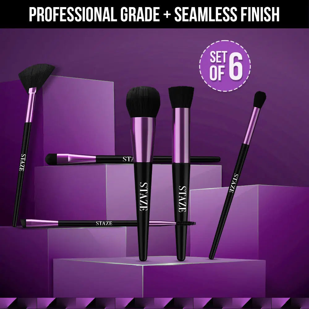 Staze Studio Finish Set of 6 Makeup Brushes