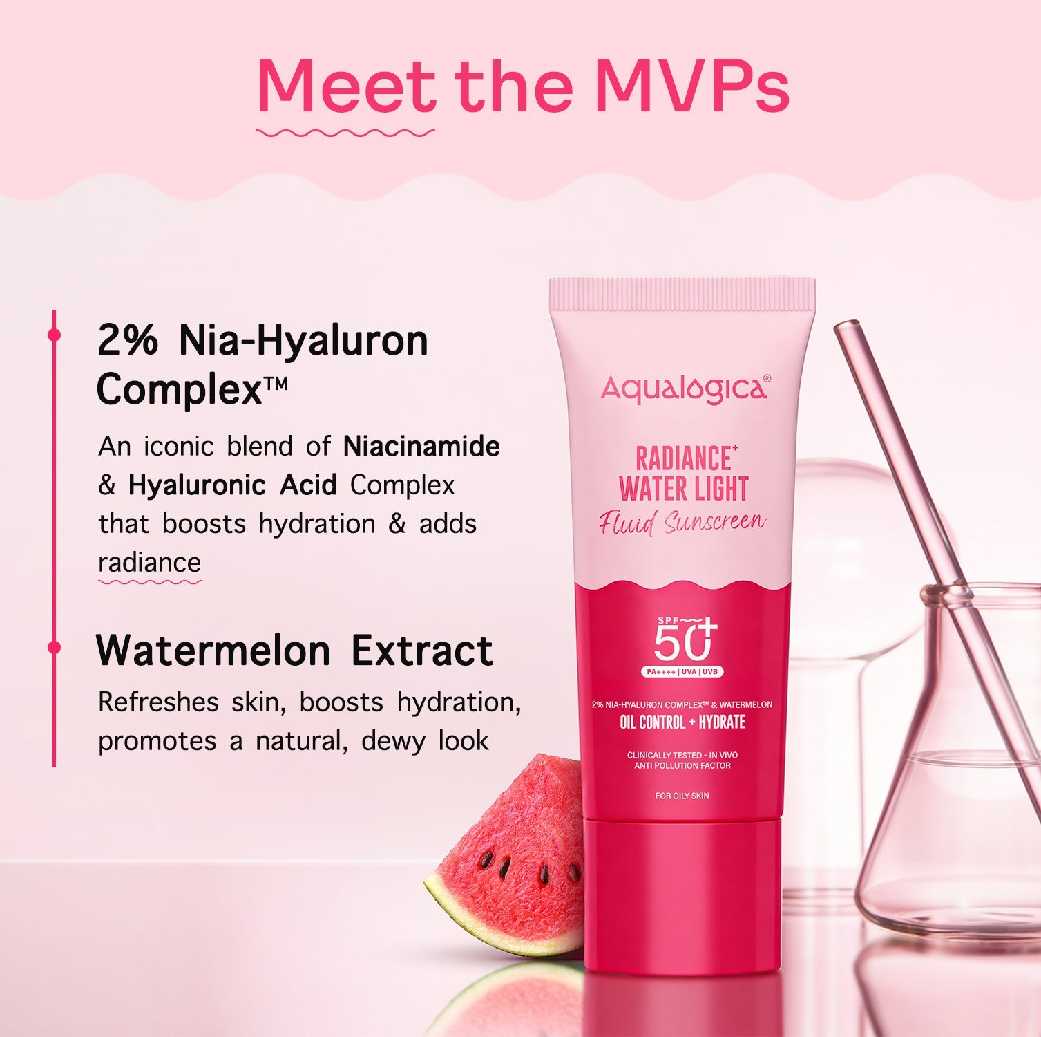 Aqualogica Radiance+ Water Light Fluid Sunscreen - 50g