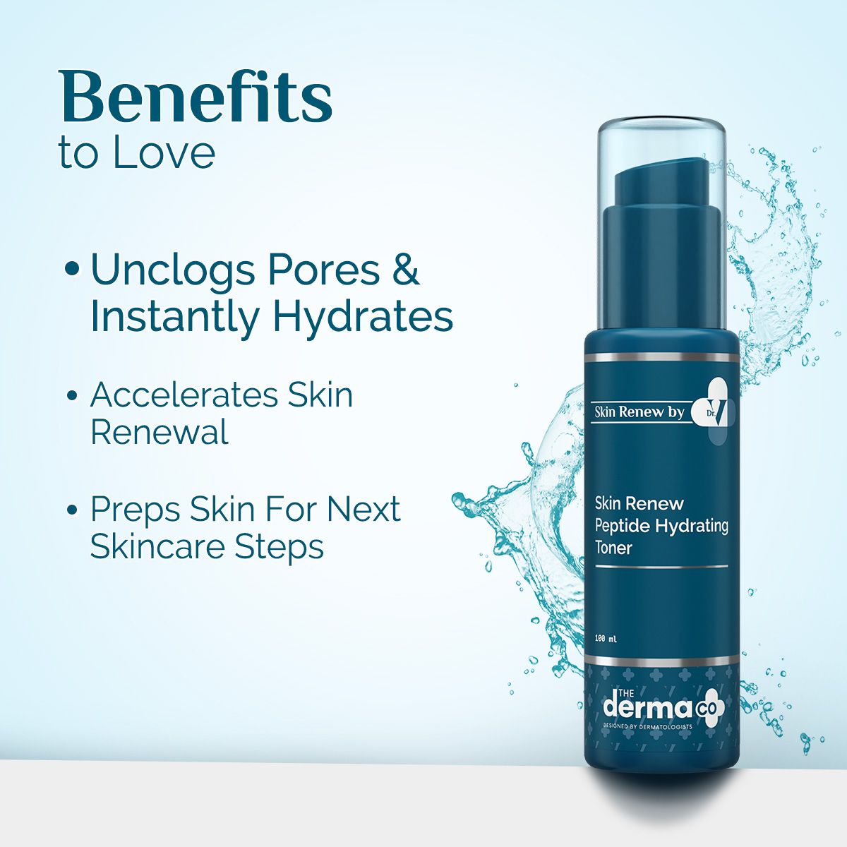 Derma Co X Dr V Skin Renew Peptide Hydrating Toner with Peptide & Hyaluronic Acid - 100ml