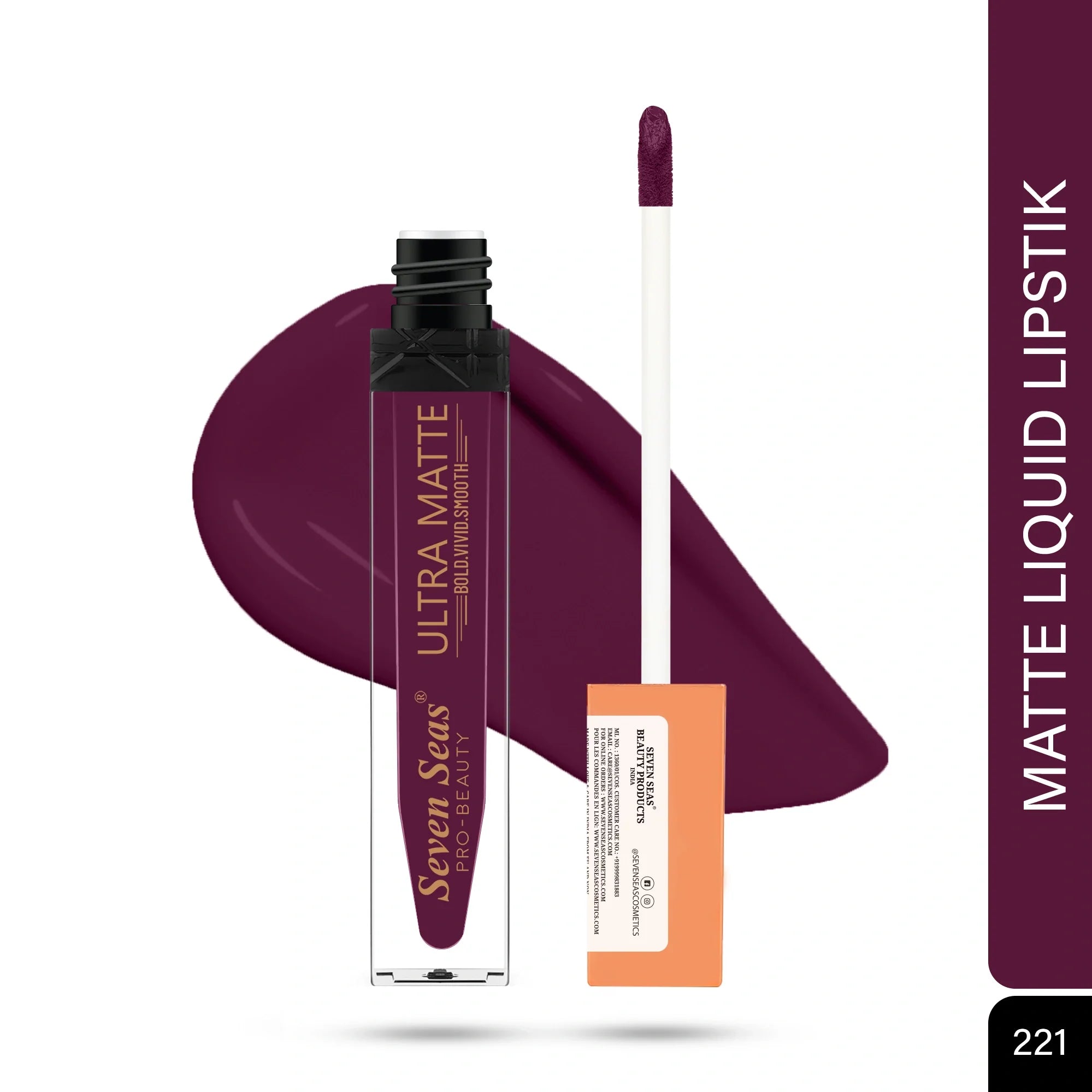 Seven Seas Shade-221 - Ultra Matte Liquid Lipstick