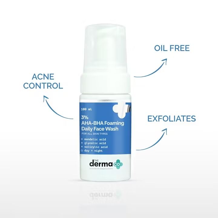 Derma Co Dark Spots Kit (3% AHA+BHA Foaming Daily Face Wash + 2% Kojic Acid Face Serum + Pore Minimizing Priming Sunscreen)