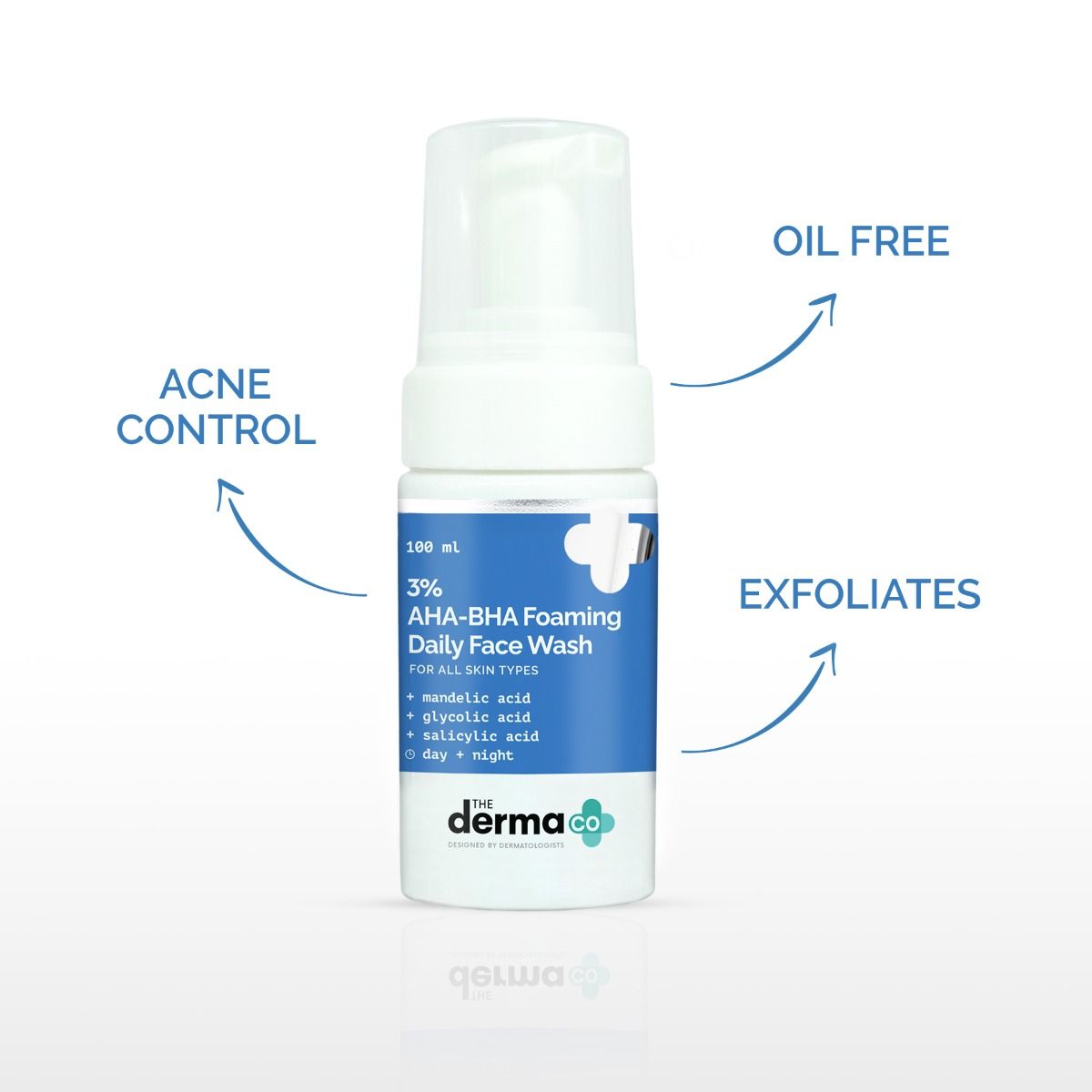 Derma Co 3% AHA+BHA Foaming Daily Face Wash - 100ml