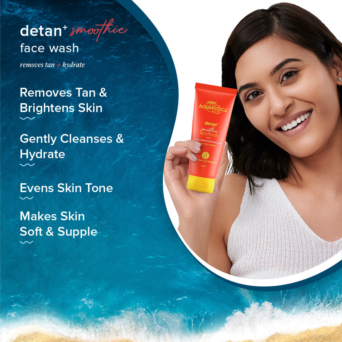 Aqualogica Detan+ Smoothie Face Wash