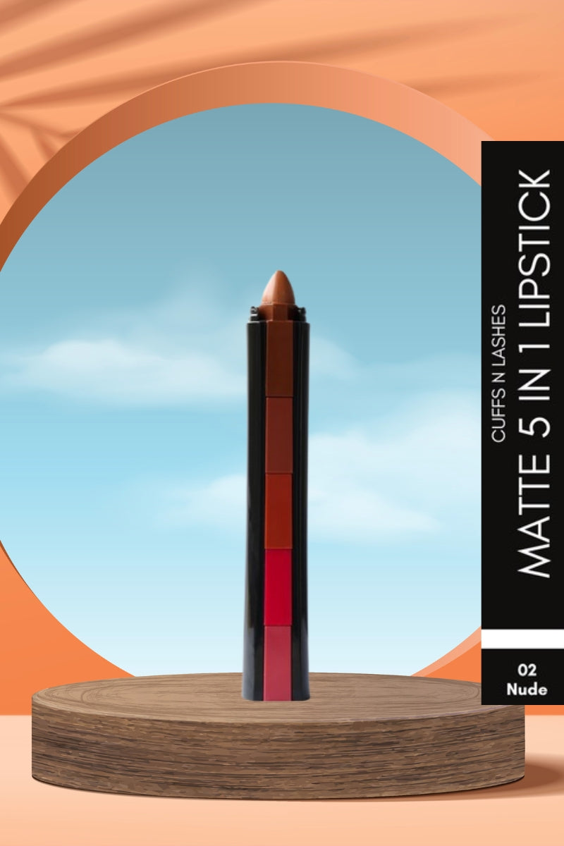 Cuffs N Lashes Nude 02 - Penta 5in1 Matte Lipstick