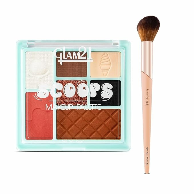 Glam21 Scoops Palette (Chocolate Chip) + Blusher Brush