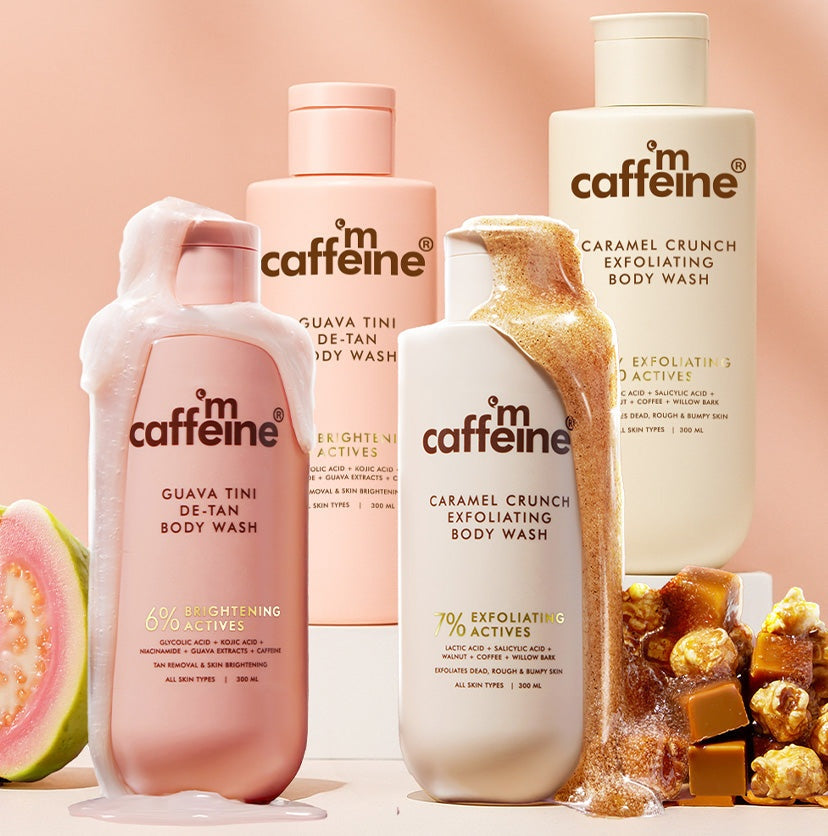 mCaffeine De-Tan & Exfoliating Body Washes (Set of 4)