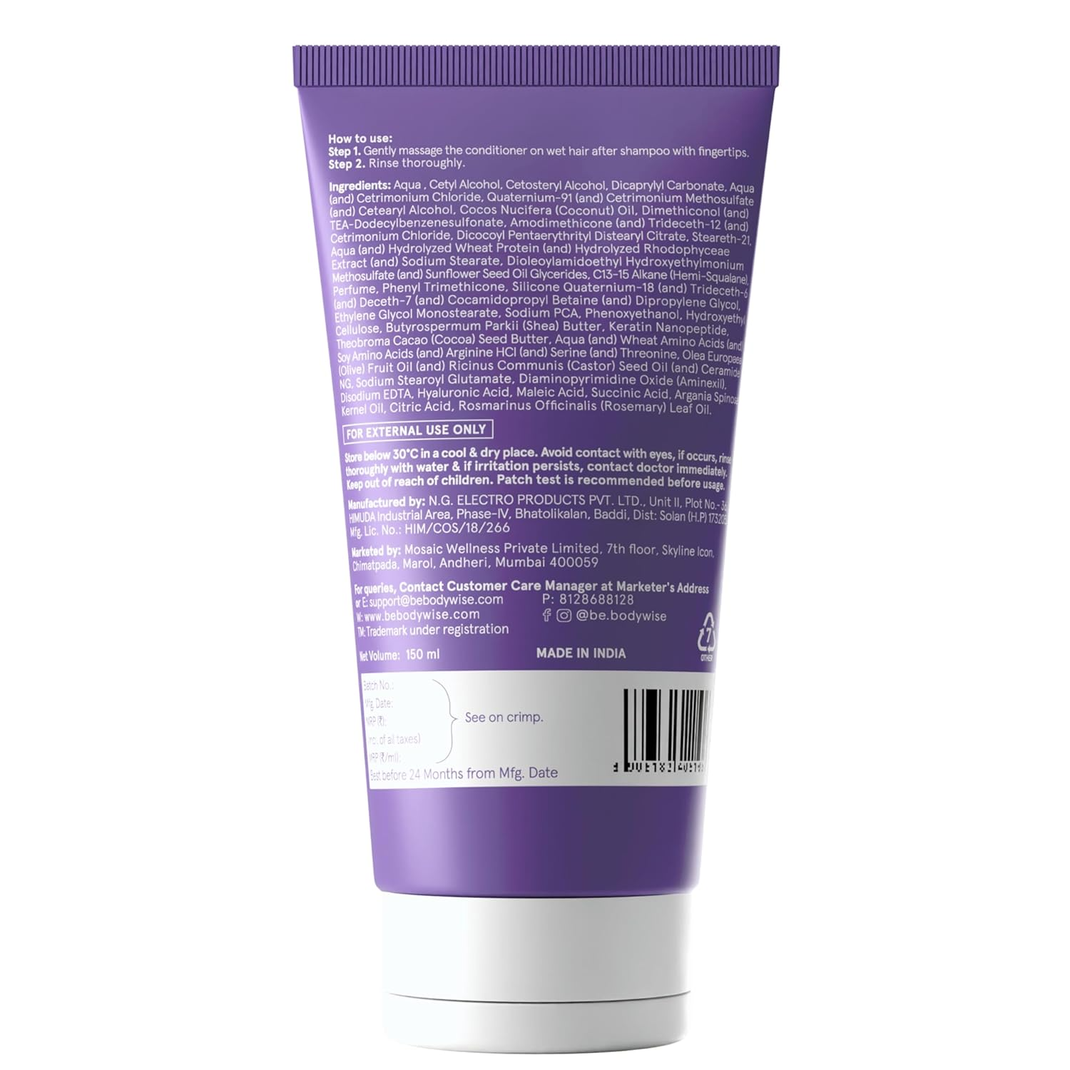 Be Bodywise 0.5% Peptide Bond Repair Conditioner