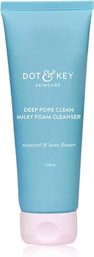 Dot & Key Deep Pore Clean Foaming Face Wash for Daily Use | Facewash with Seawood Extract | Minimizes Pores, Controls Excess Oil & Keeps Skin Hydrated | For All Skin Types | For Women & Men | 100ml