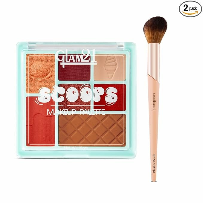 Glam21 Scoops Palette (Caramel Crush) + Blusher Brush