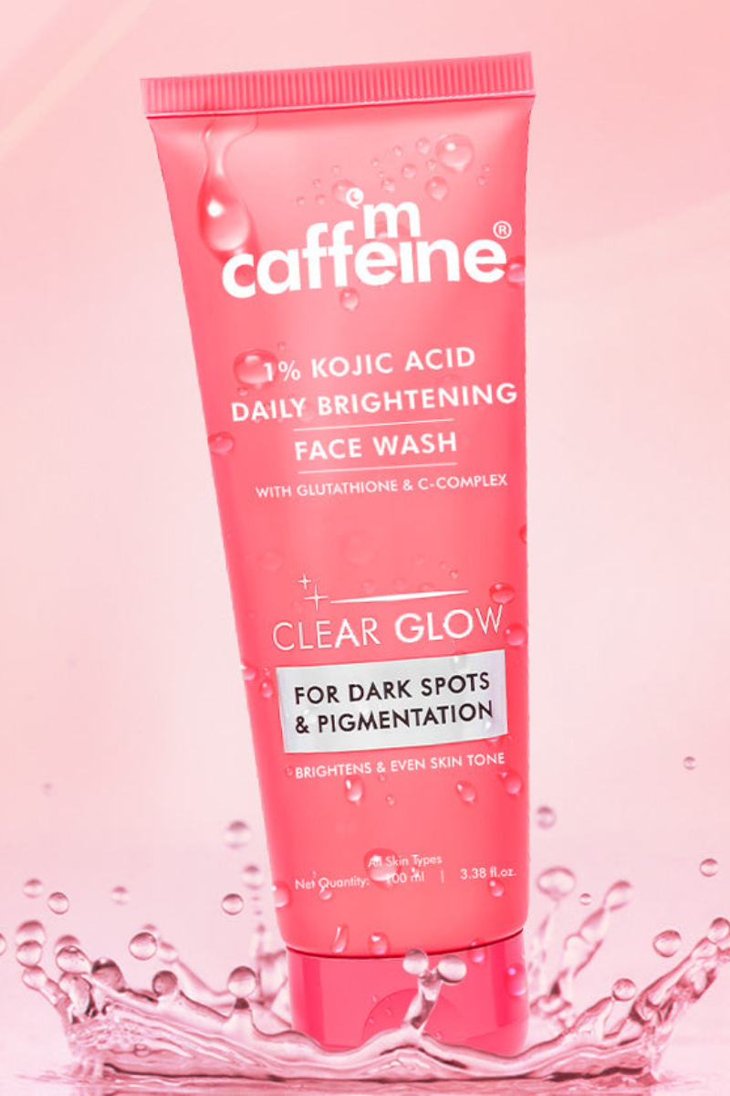 mCaffeine Clear Glow 1% Kojic Acid Daily Brightening Face Wash - 100ml