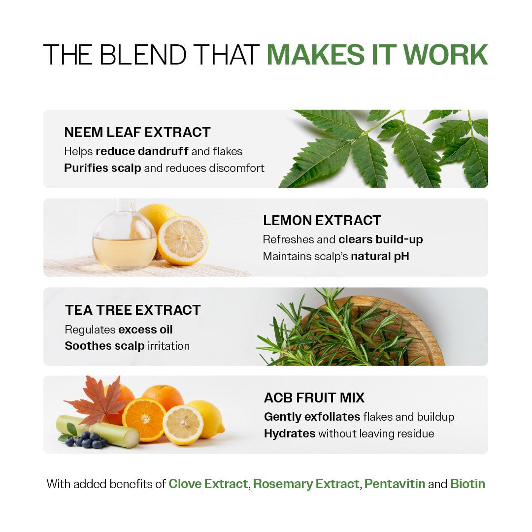 Bare Anatomy Neem & Lemon Dandruff Control Scalp Spray - 200 ml