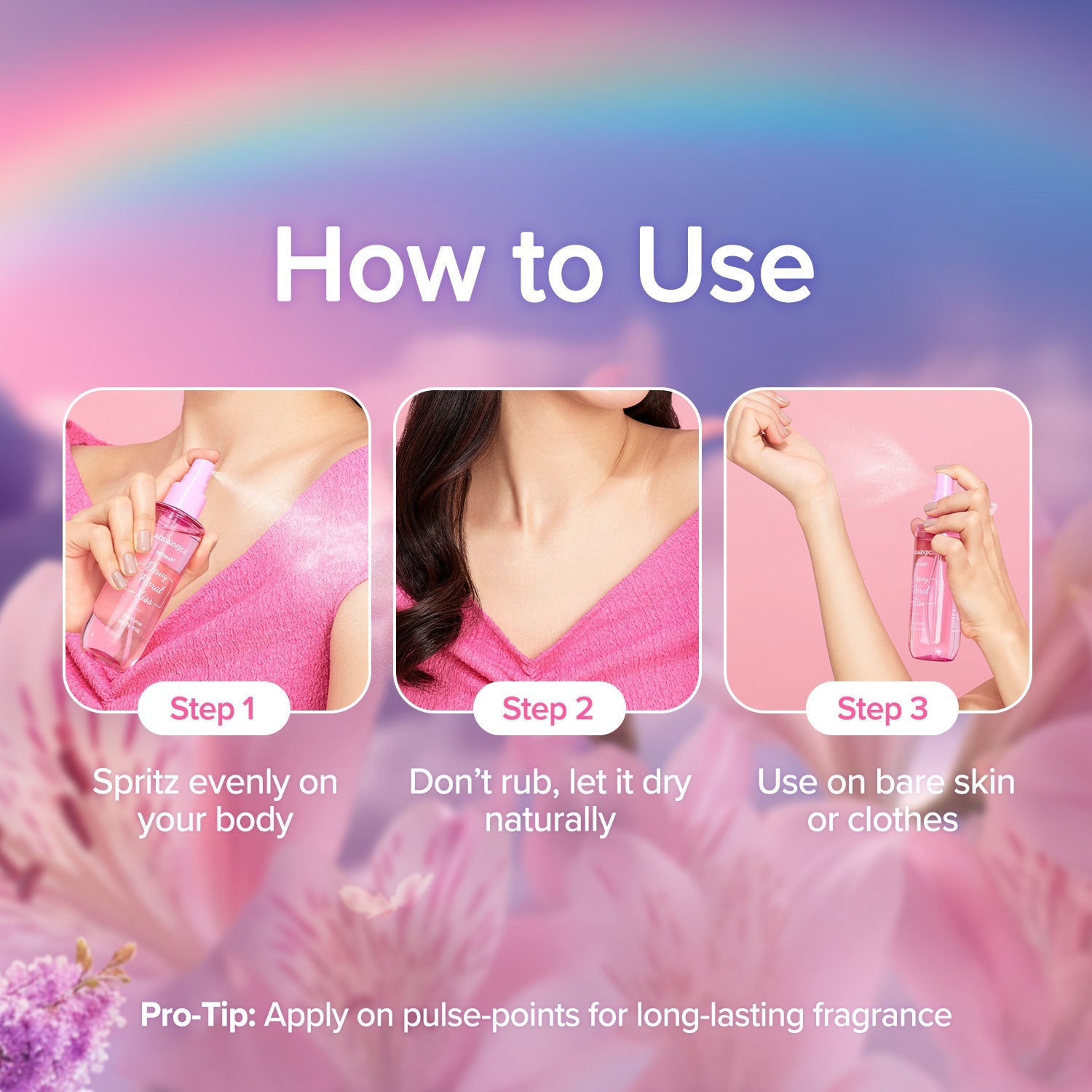 Aqualogica Refresh+ Dewy Floral Kiss Perfume Body Mist