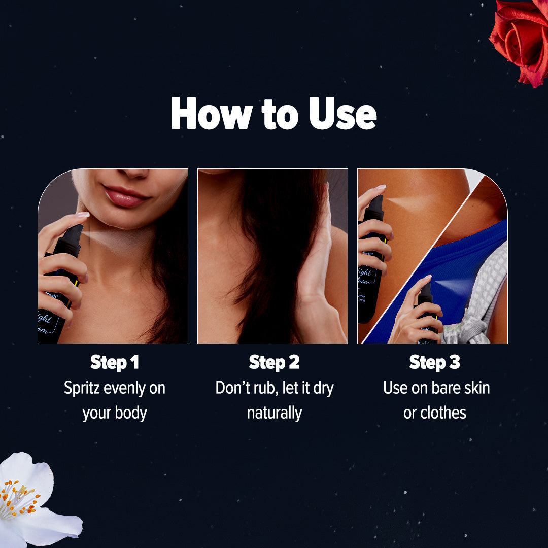 Aqualogica Refresh+ Mid Night Bloom Perfume Body Mist - 150ml