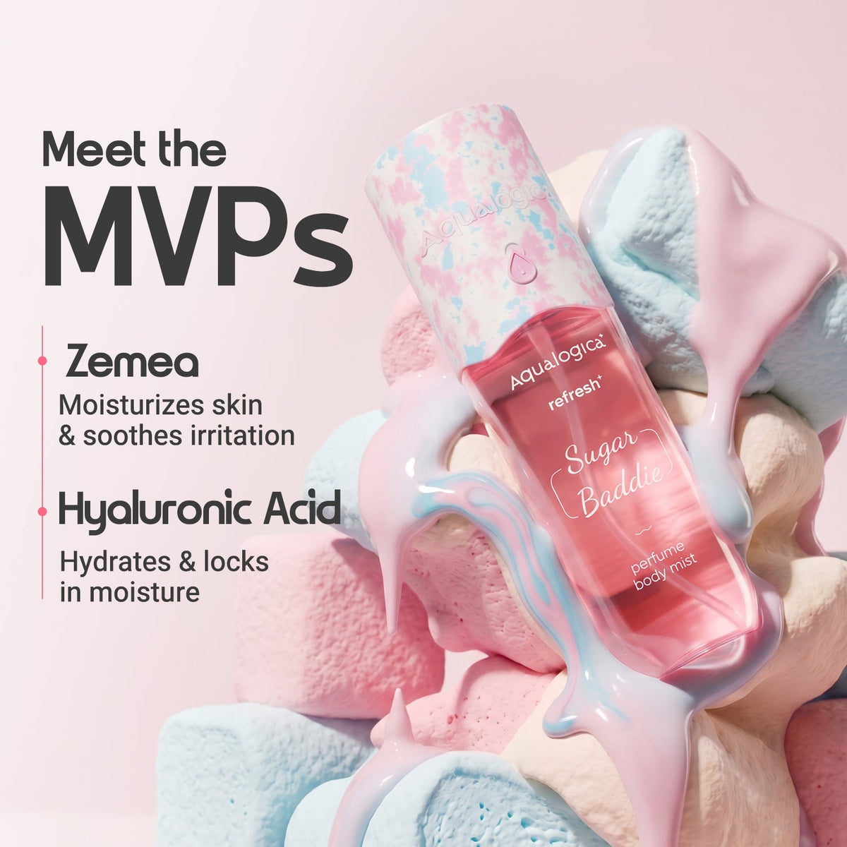 Aqualogica Refresh+ Sugar Baddie Perfume Body Mist - 150ml