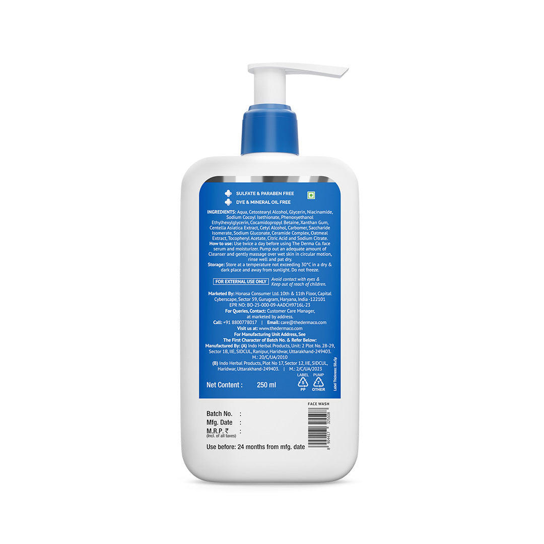 Derma Co 2% Niacinamide Gentle Skin Cleanser for Sensitive, Dry & Normal Skin - 100ml
