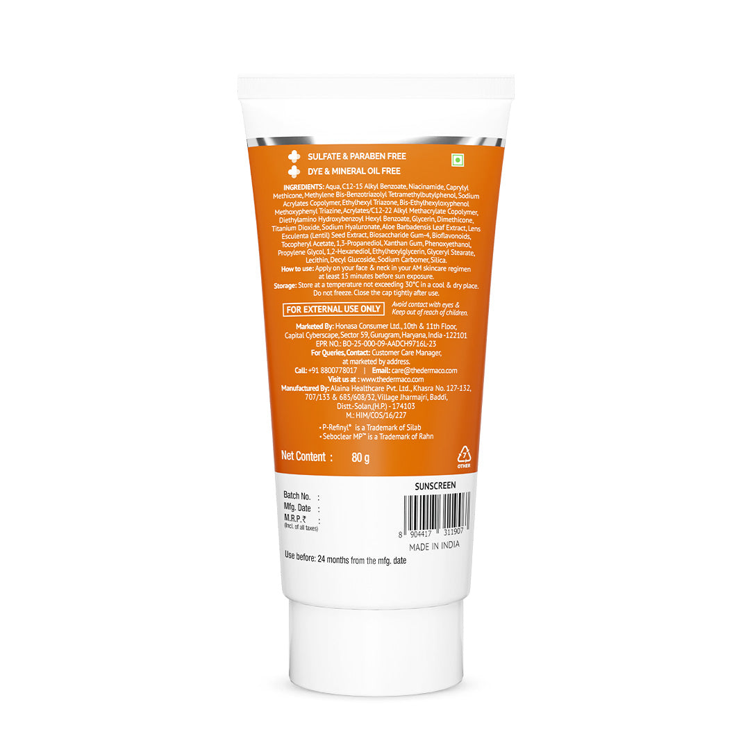 Derma Co Pore Minimizing Sunscreen Gel SPF 50 PA+++