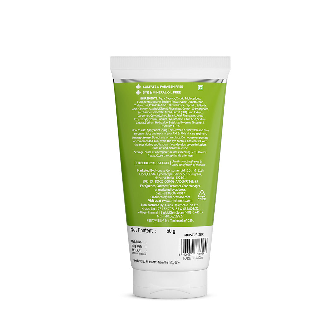Derma Co 1% Salicylic Acid Oil-Free Moisturizer For Face with Oat Extract - 50g